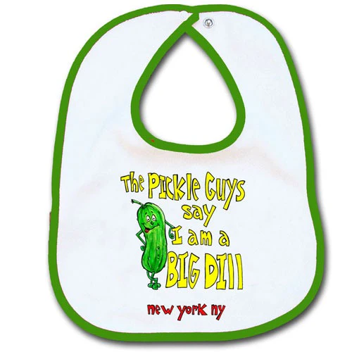 Pickle Guys Says I'm a BIG DILL Bib - White - Image 3