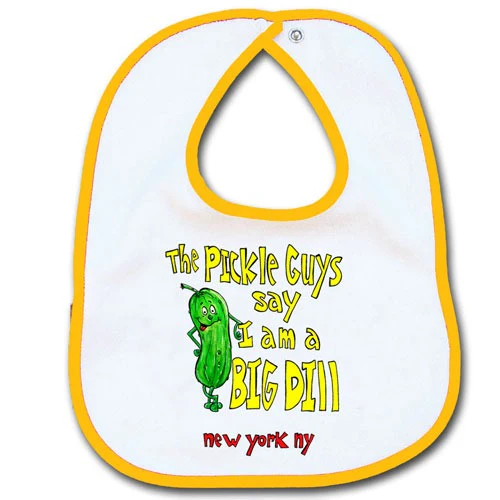 Pickle Guys Says I'm a BIG DILL Bib - White - Image 4